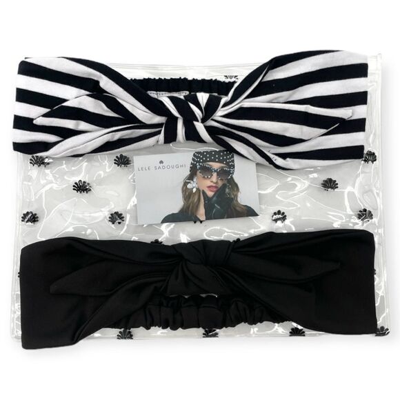 ~Lele Sadoghi Soft Headband Set of 2 with Storage Pouch NWT - Picture 1 of 8